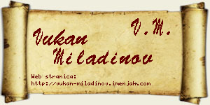 Vukan Miladinov vizit kartica